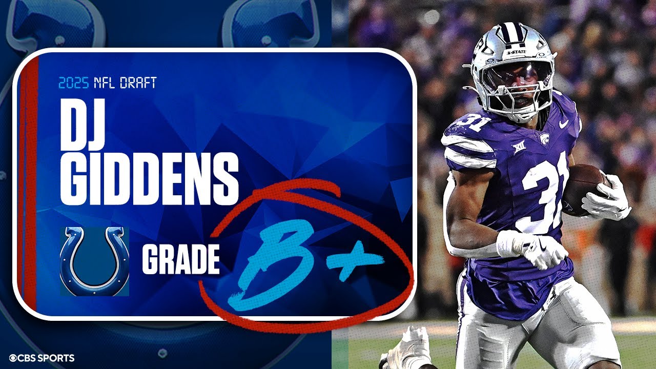 2025 NFL Draft Grades: Colts receive 'B+' for selecting RB DJ Giddens at No. 151 overall