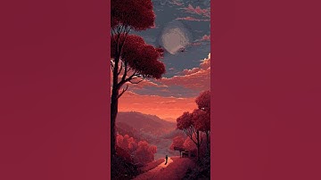 Caminata bajo la Luna Roja 🌕 | Pixel Art Estético 8-Bit