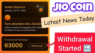Jio Coin Withdrawal Soon | jio coin new update today