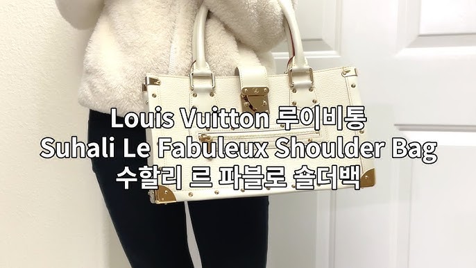 Authentic Louis Vuitton Black Suhali Handbag Le Fabuleux 