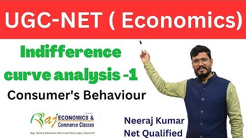 Indifference curve analysis -1 | Cardinal approach of consumer behaviour | UGC-NET Economics