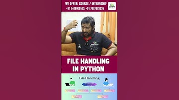 🐍 File Handling in Python | File handling #filehandling #pythoninterviewquestions #shortsfeed #tech