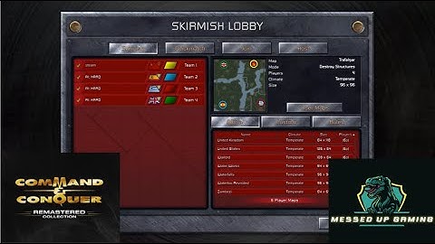 Command and Conquer Red Alert Remastered Skirmish Gameplay USSR– MAP: Trafalgar 4