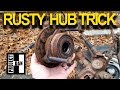 JEEP XJ DANA 30 HUB REMOVAL - GREATEST RUSTY HUB TRICK!