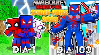 🟥SOBREVIVÍ 100 DÍAS como SPIDERMAN 2099 en Minecraft HARDCORE!