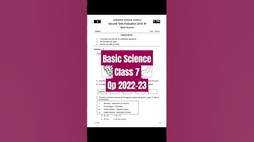 CLASS 7 BASIC SCIENCE QP 2018-19 Answers coming soon...#Previous year questions #bones