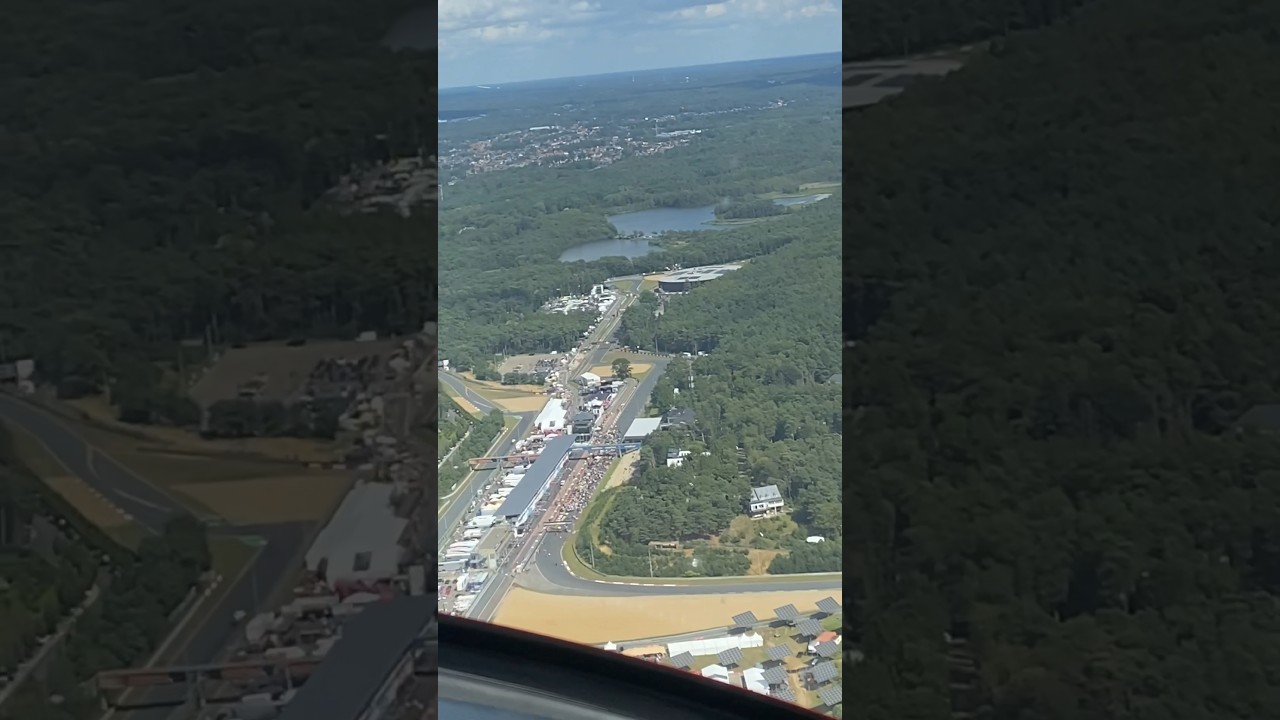 Flying over circuit of Zolder during an event : 24h of Zolder 