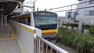 JR東日本E233系8000番台横ナハN20編成 発車シーン 登戸駅3番線にて