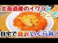 自宅で贅沢いくら丼を作ってみた！【北海道産イクラ１４０ｇと天然生ウニ】