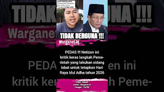 Kritik pedas netizen kepada Kemenag. 19/05 #kemenag #iduladha #sidangisbat #qurban #sidang