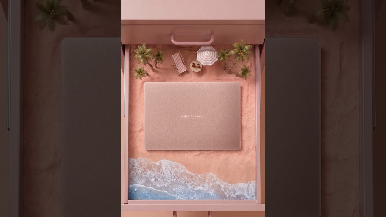 Open to escape. 🌊 #ASUS #Zenbook 14 brings color, portability, and power. #DesignYouCanFeel