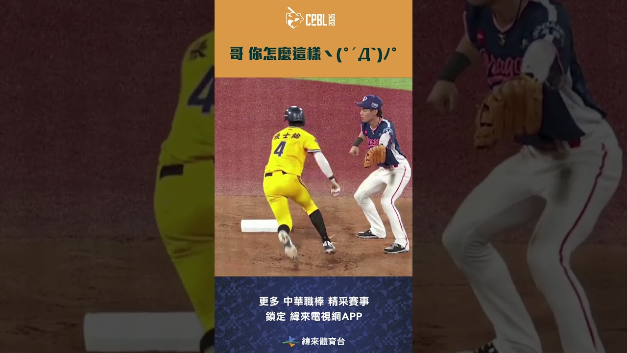 #CPBL 哥 你怎麼這樣ヽ(ﾟ´Д`)ﾉﾟ 政禹玩球騙到士綸啦！#中信兄弟 #味全龍 #中華職棒 #shorts