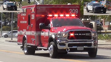 LAFD Rescue 209 & LAPD x3 Transporting 6/17/2025