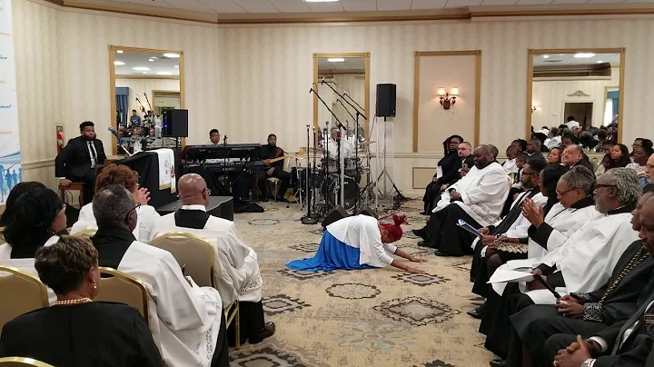 Pastor Jenelle Thompson praise dancing at the 2018...