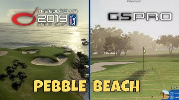 GSPro vs TGC 2019 - Direct Comparison (Pebble Beach)