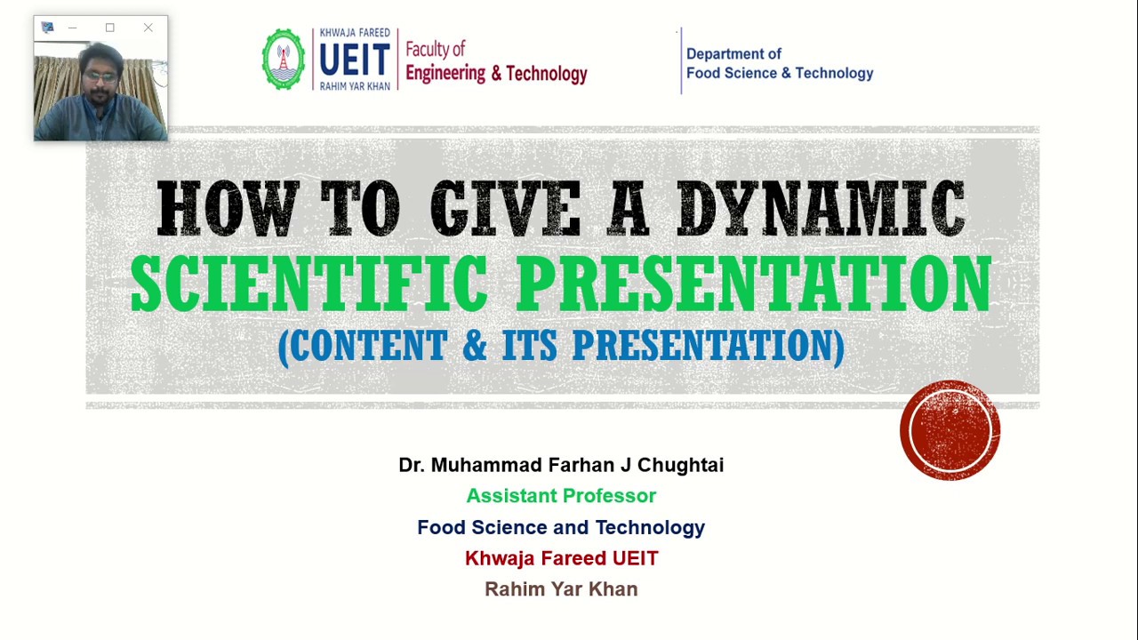 how to give a dynamic scientific presentation