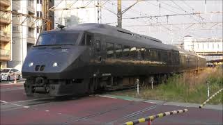 JR九州　787系　 特急きりしま14号 鹿児島中央駅～宮崎駅6014M)   787系 特急きりしま11号宮崎駅～鹿児島中央駅 (6011M )遅れ6分   和泉屋踏切  撮影日2023 11 26