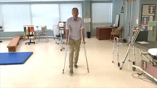 Walking with crutches  partial with weight bearing