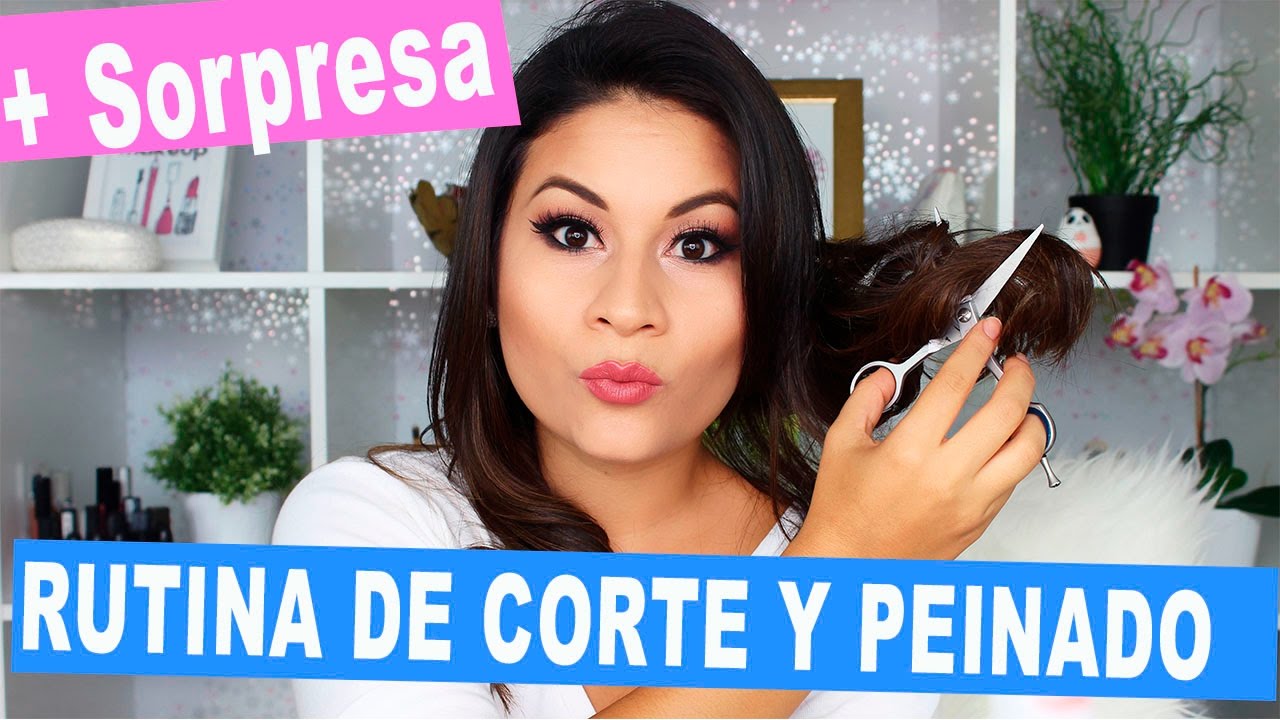 ¿CÓMO ME CORTO Y PEINO MI CABELLO? RUTINA DE CORTE Y DE PEINADO - YouTube