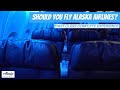 ALASKA AIRLINES FIRST CLASS. Complete Experience with Alaska Lounge Tour⭐BOS🛩SEA⭐