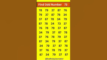 Find Odd Number 🧠 👉  #quiz #facts #gk #shortsvideo #puzzle #odd