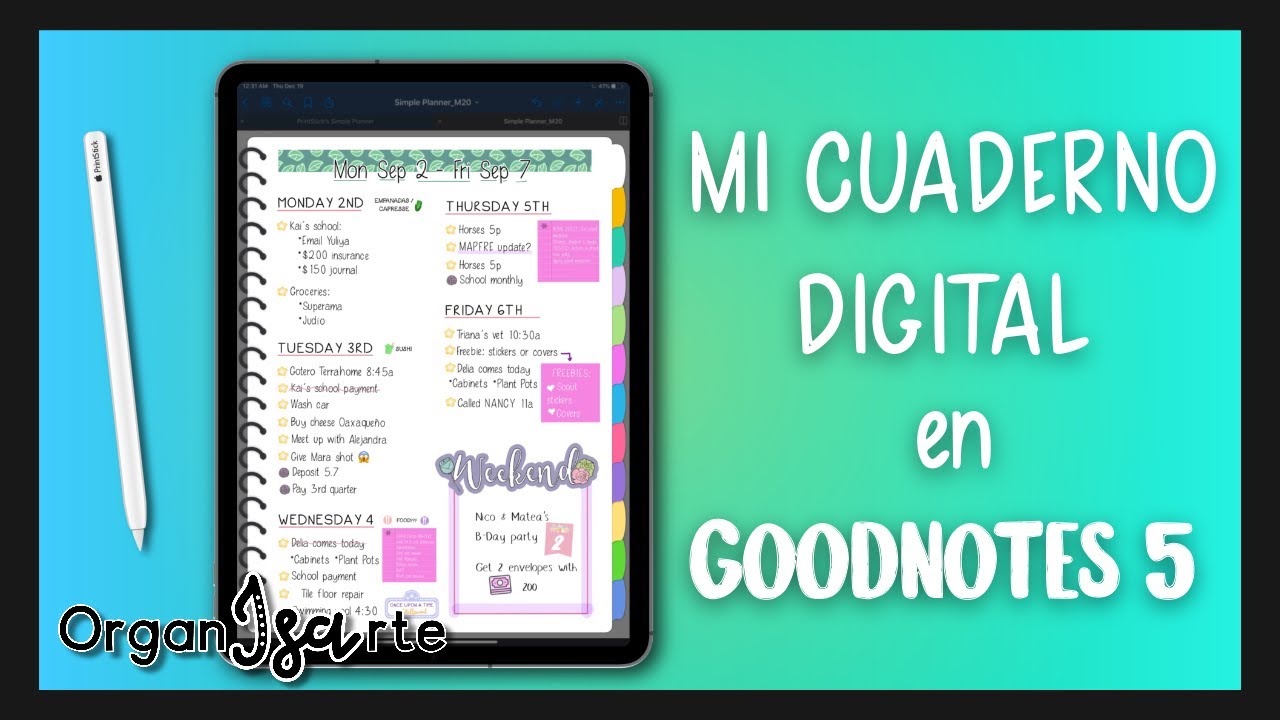 Cómo usar un CUADERNO DIGITAL en GoodNotes 5