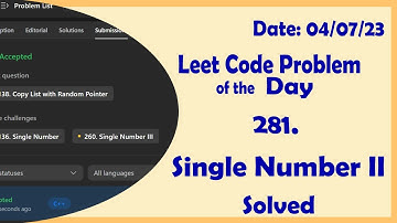 137 || Single Number II || C++ || Leetcode Daily Challenge