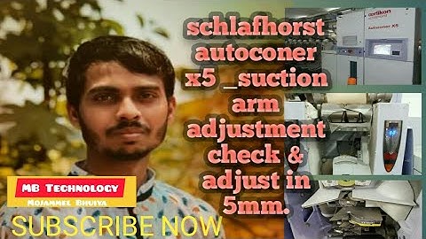 Machine - Schlafhorst AutoConer X5 _Suction ARM Pipe adjustment Check & adjust in 5mm.