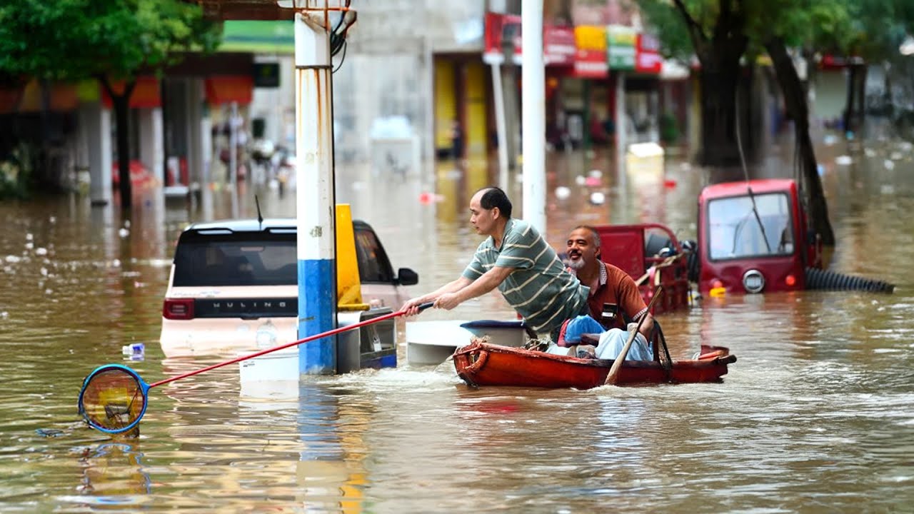 Draining the Flood Unclogging the Storm Drain Just in Time - YouTube