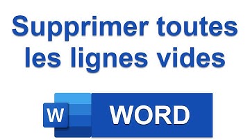 WORD - Supprimer toutes les lignes vides ❌