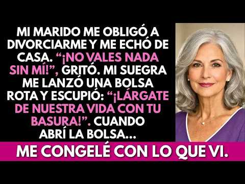 Mi marido me obligó a divorciarme. Mi suegra me echó de casa y me lanzó una bolsa. Cuando la abrí…