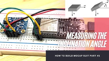 ESP32 Feather with BNO055 to measure the inclination or tilt based on Accelerometer data with visual