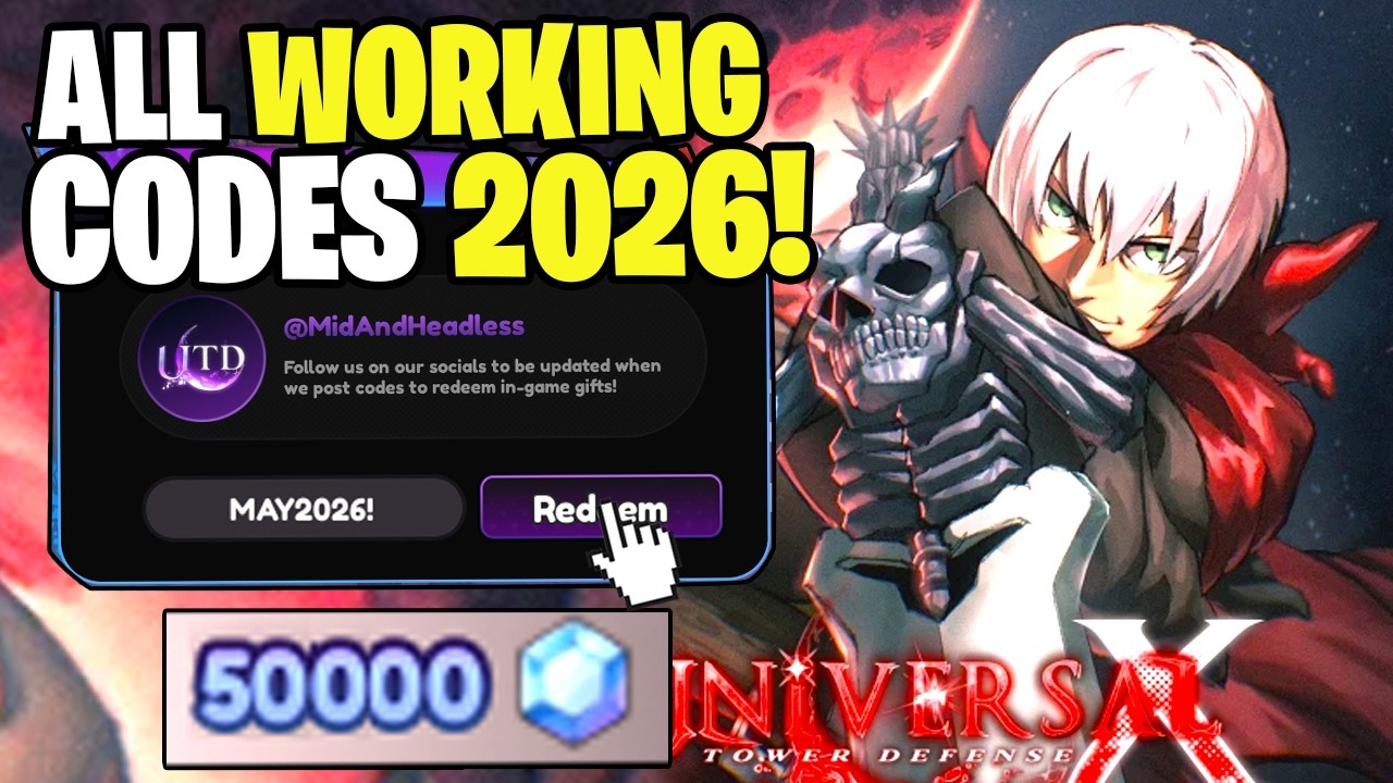 NEW ALL WORKING CODES FOR UNIVERSAL TOWER DEFENSE IN 2026 ROBLOX 