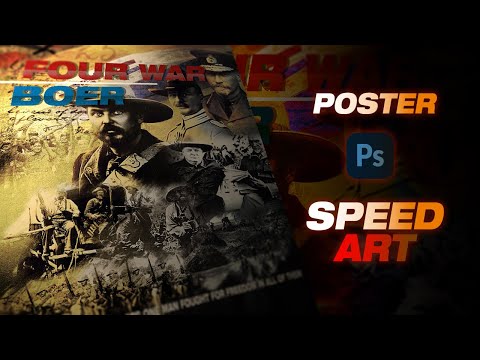 Four War Boer · Poster Design · Speed Art · Adobe Photoshop · S1E4