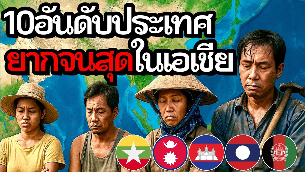 10 อันดับประเทศยากจนที่สุดในเอเชีย2025(อาเซียนติดเพียบ..!!)