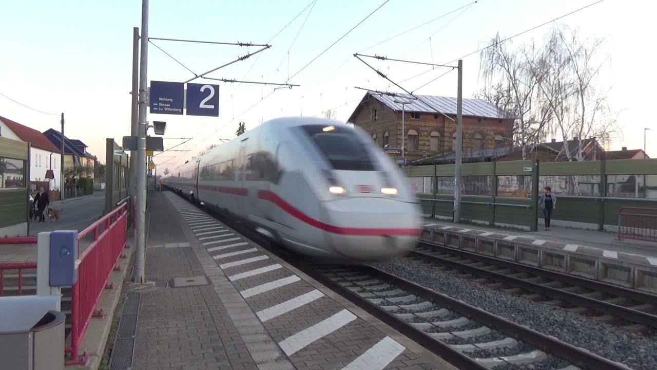 Züge in Zschortau (Bahnstrecke Leipzig–Berlin)