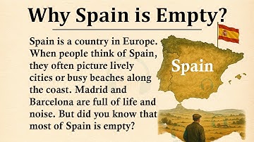 Why 70% of Spain is Empty || 🔴🟡🔴Learn English Through Story Level 3 || Graded Reader 🎧
