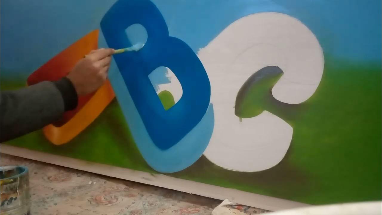 How To Drawing 3D Floating Letter Classroom decoration design Part