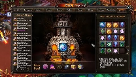 Conquer Online - What do you get from Melting Ref Gems and DBs ?!?!?