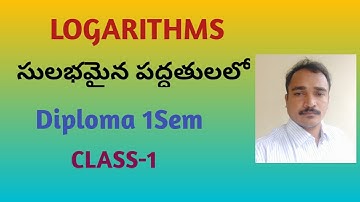LOGARITHMS || Diploma 1Sem || @SRINIVASMATHS