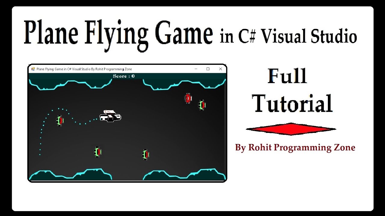 Plane Flying Game in C# Visual Studio By Rohit Programming Zone - YouTube