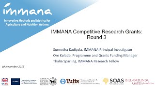 IMMANA Grants Round 3: Informational Webinar