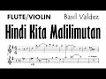 Hindi Kita Malilimutan Flute Violin Sheet Backing Partitura Basil Valdez