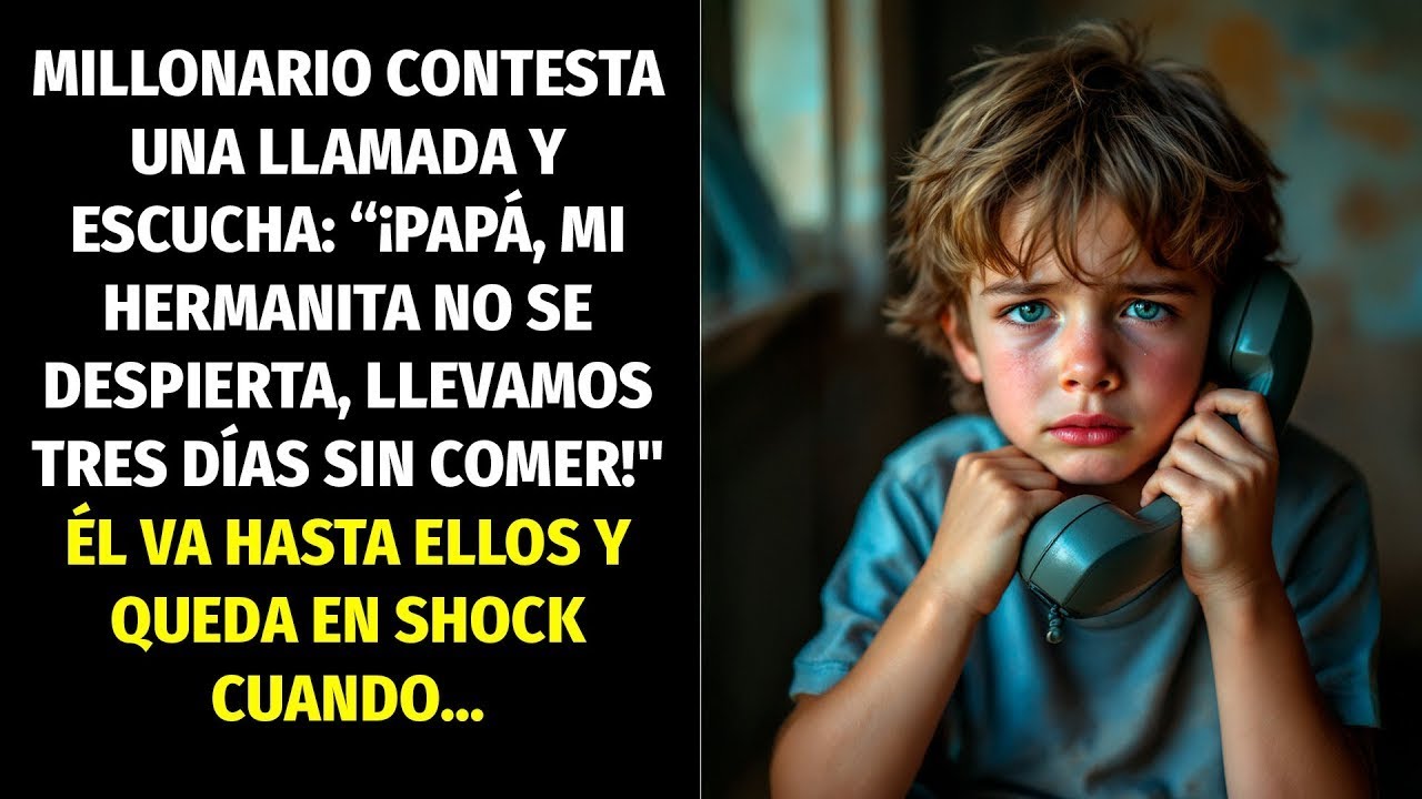 “¡PAPÁ, MI HERMANITA NO SE DESPIERTA, LLEVAMOS TRES DÍAS SIN COMER!'' EL MILLONARIO QUEDÓ EN SHOCK.