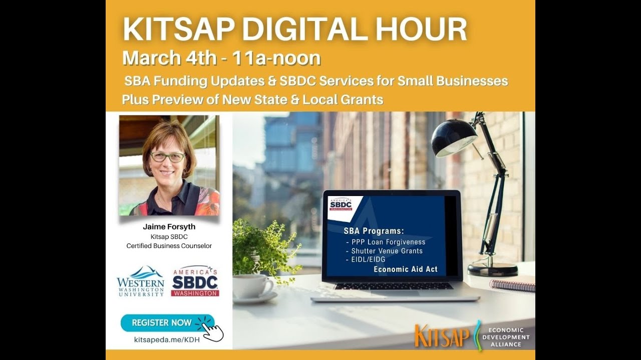 Kitsap Digital Hour March 2021 PPP and SBDC Kitsap Update YouTube