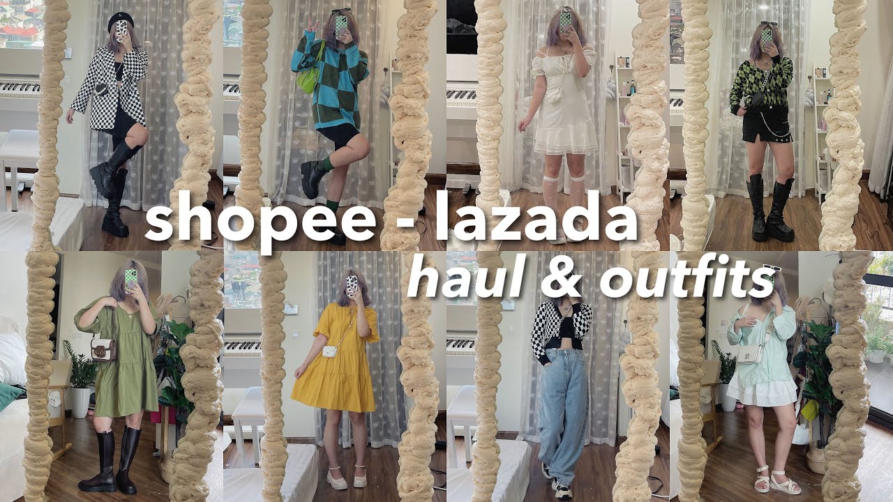 shopee \u0026 lazada haul🦋 outfits đi chơi thu đông cực xinh, trendy | kieuchinh2706