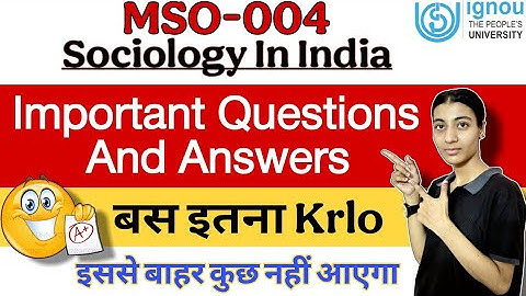 MSO-004| Important Questions And Answers| June 2025| Exam| Ignou classes by Nisha| IGNOU