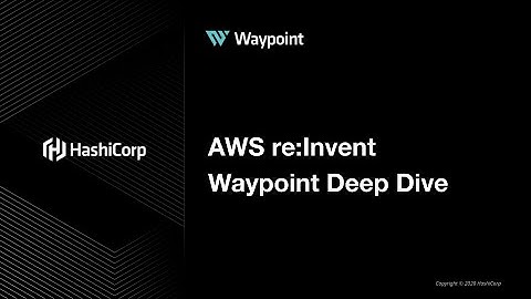 AWS re:Invent - A case in Waypoint: A deep dive into ECS with Waypoint, and Terraform