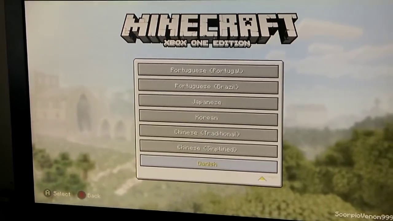 How To Change Language For Minecraft Console Youtube