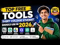 🔥 Top FREE Tools Every College Student Must Use in 2026! 🚀📚 @moneymitranetwork